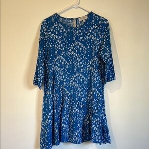 Hayden Blue and White Floral Mini Dress